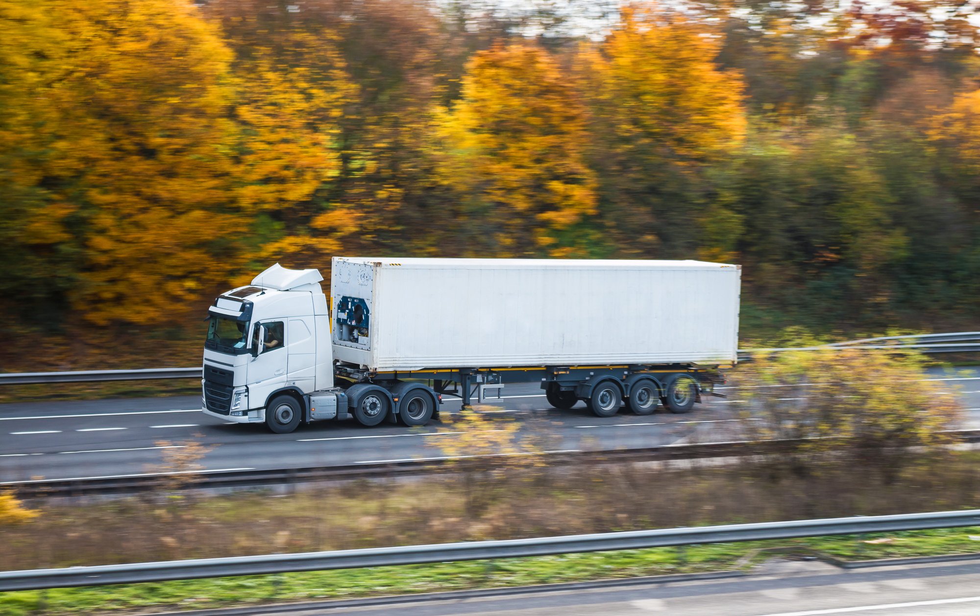 Road transport - lorry with a container